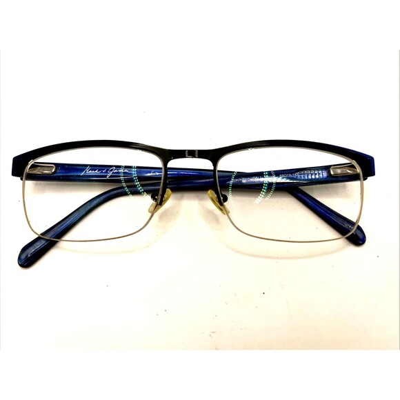 Mark + James Eyeglasses Grant *READ* Designer Frames Only Blue 55-19-145 - Picture 2 of 6